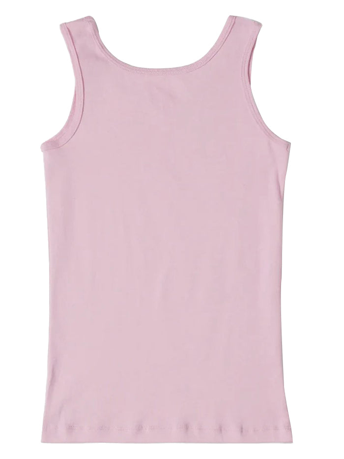 Girl's Super Combed Cotton Rib Solid Inner Sweet Lilac Tank Top