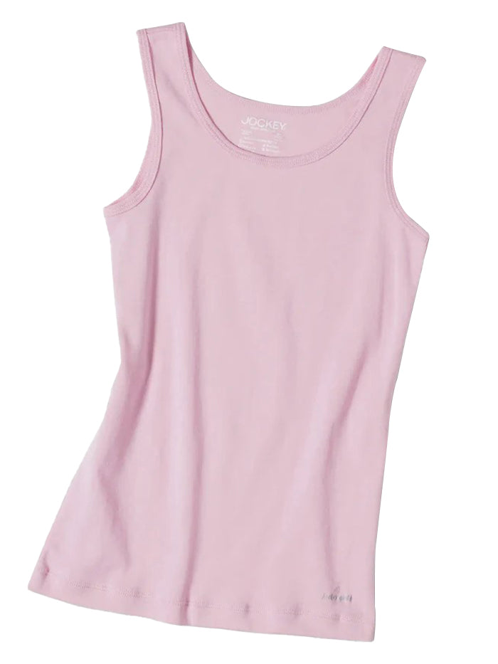Girl&#39;s Super Combed Cotton Rib Solid Inner Sweet Lilac Tank Top