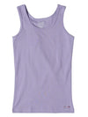 Girl&#39;s Super Combed Cotton Rib Solid Inner Violet Tulip Tank Top