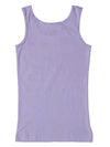 Girl&#39;s Super Combed Cotton Rib Solid Inner Violet Tulip Tank Top