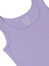 Girl&#39;s Super Combed Cotton Rib Solid Inner Violet Tulip Tank Top