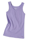 Girl&#39;s Super Combed Cotton Rib Solid Inner Violet Tulip Tank Top