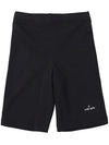 Girl&#39;s Super Combed Cotton Elastane Stretch Black Shorts