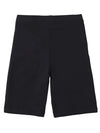 Girl&#39;s Super Combed Cotton Elastane Stretch Black Shorts