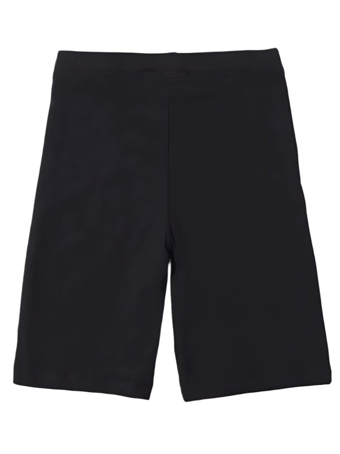 Girl's Super Combed Cotton Elastane Stretch Black Shorts