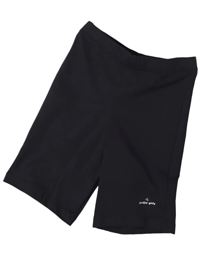 Girl&#39;s Super Combed Cotton Elastane Stretch Black Shorts