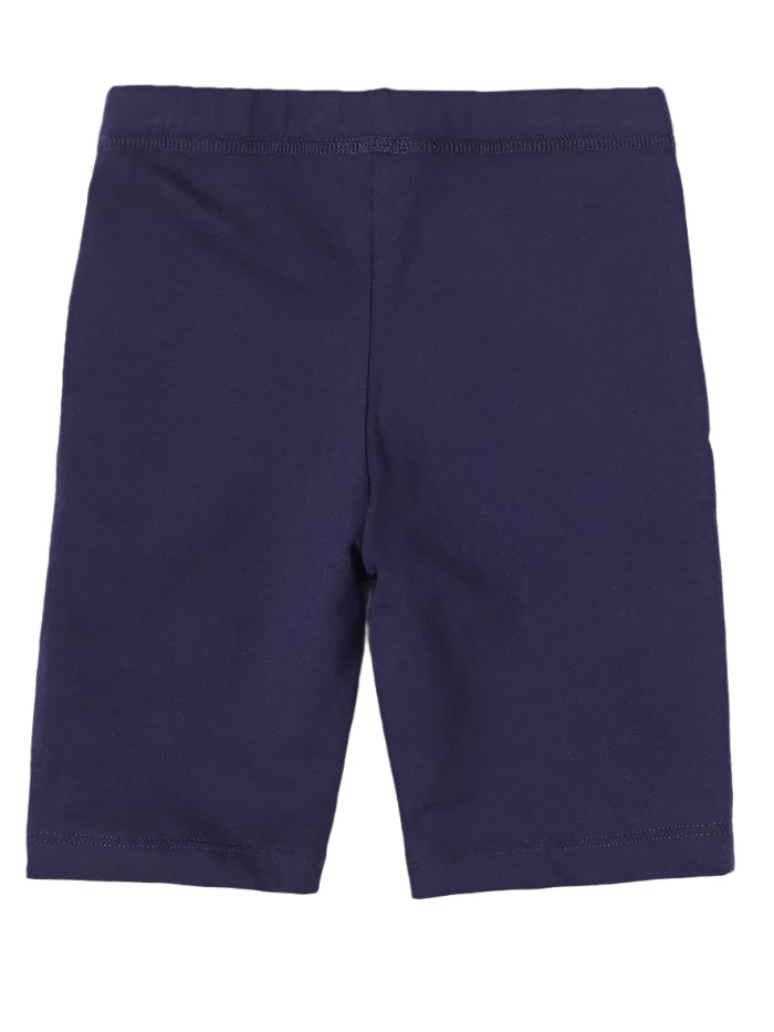 Girl's Super Combed Cotton Elastane Stretch Classic Navy Shorts