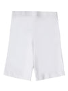 Girl&#39;s Super Combed Cotton Elastane Stretch White Shorts