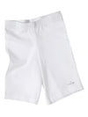 Girl&#39;s Super Combed Cotton Elastane Stretch White Shorts