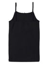 Girl&#39;s Super Combed Cotton Rib Fabric Camisole with Regular Straps - Black