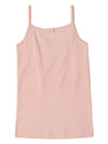 Girl&#39;s Super Combed Cotton Rib Fabric Camisole with Regular Straps - Tropical Peach