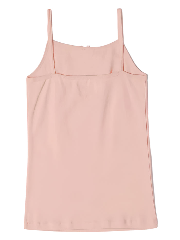 Girl's Super Combed Cotton Rib Fabric Camisole with Regular Straps - Tropical Peach