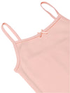 Girl&#39;s Super Combed Cotton Rib Fabric Camisole with Regular Straps - Tropical Peach