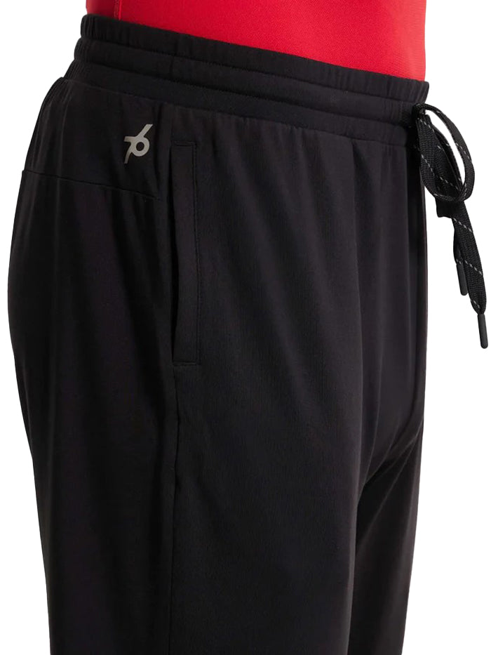 Men&#39;s Soft Touch Microfiber Elastane Stretch Black Trackpant