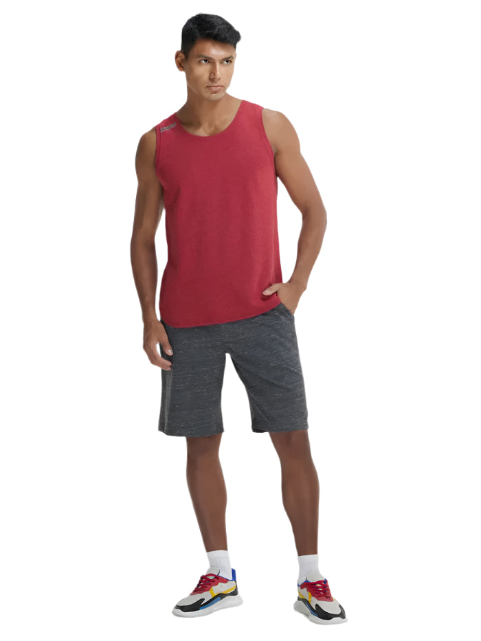 Men&#39;s Super Combed Cotton Rich Forest Dark Grey Melange Shorts