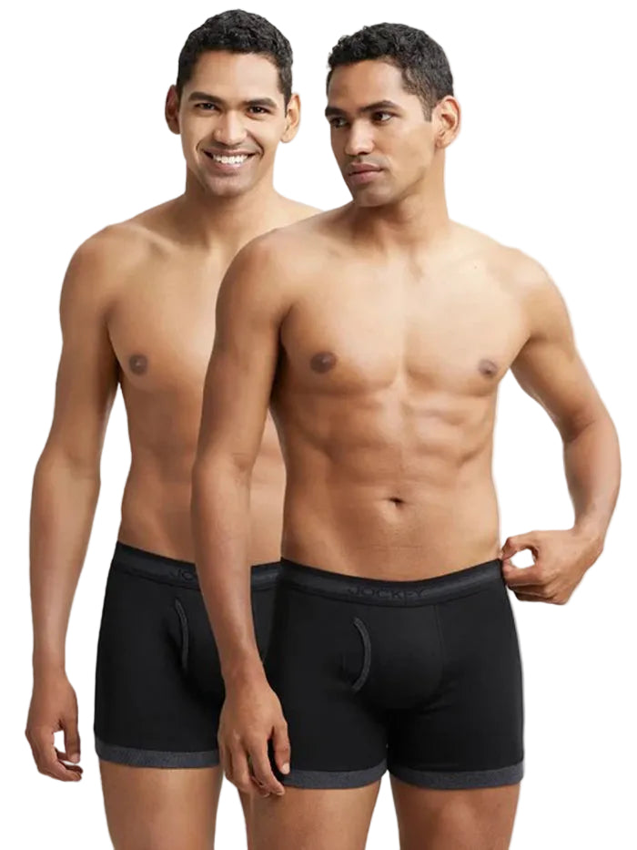 Super Combed Cotton Rib Solid Boxer Brief with StayFresh Treatment (Pack of 2)