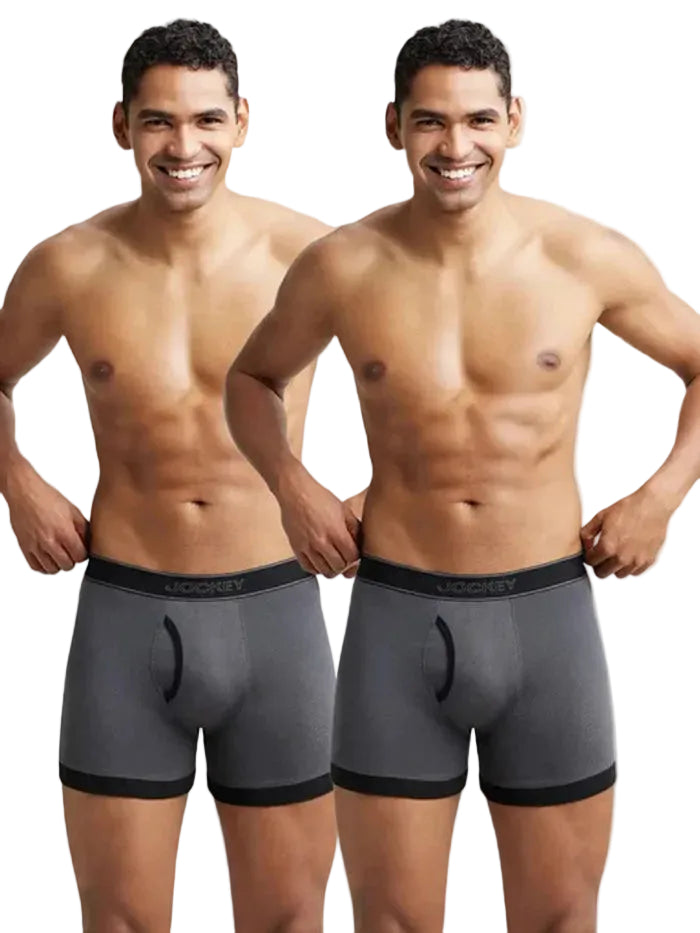 Super Combed Cotton Rib Solid Boxer Brief with StayFresh Treatment