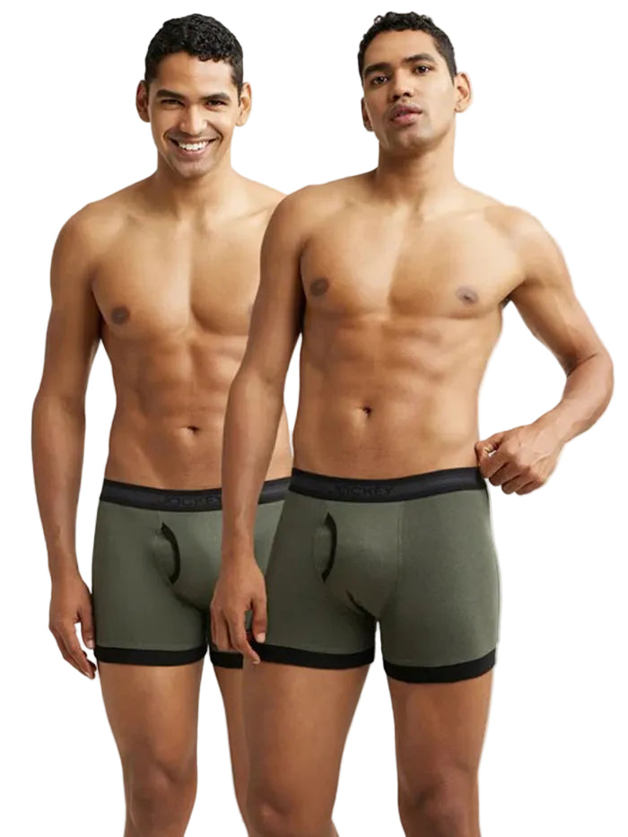 Super Combed Cotton Rib Solid Boxer Brief with StayFresh Treatment