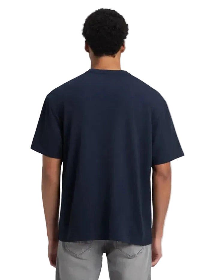 Men's Super Combed Cotton Blend Oversized T-shirt - Navy