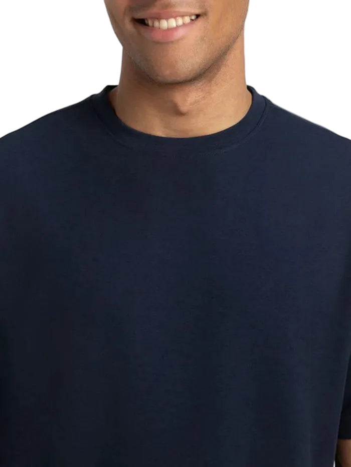 Men's Super Combed Cotton Blend Oversized T-shirt - Navy