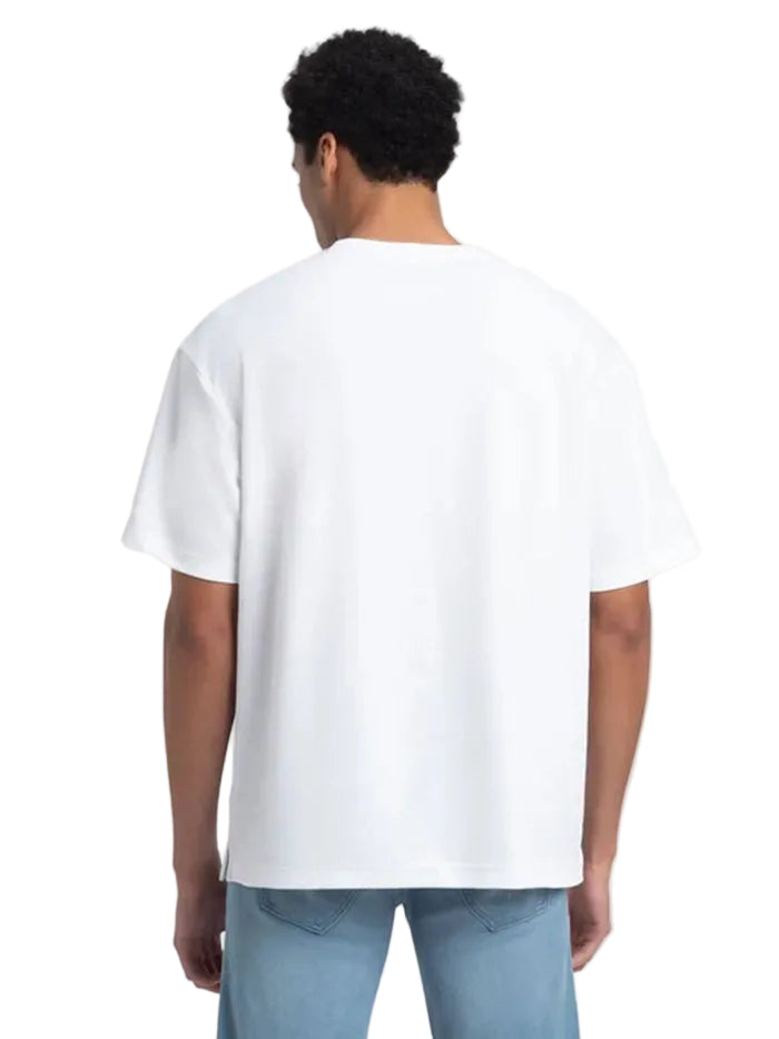 Men's Super Combed Cotton Blend Oversized T-shirt - White