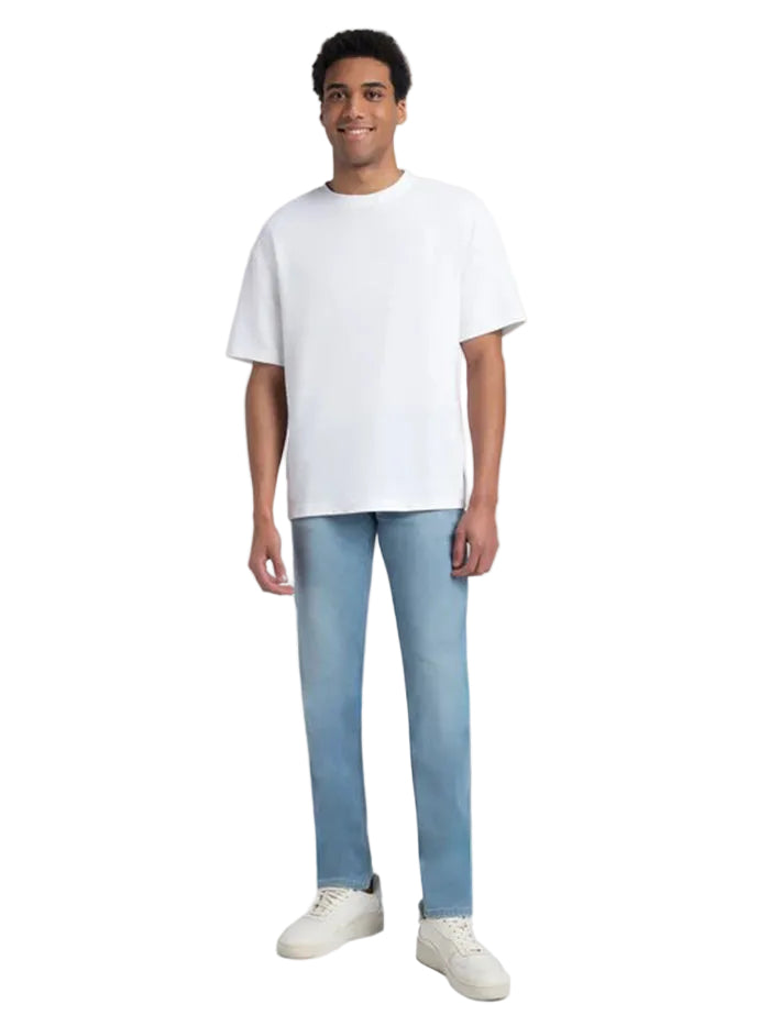 Men's Super Combed Cotton Blend Oversized T-shirt - White