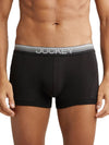 Men&#39;s Super Combed Cotton Elastane Stretch Solid Black Trunk