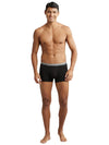 Men&#39;s Super Combed Cotton Elastane Stretch Solid Black Trunk