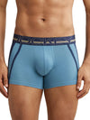 Men&#39;s Super Combed Cotton Elastane Stretch Solid Aegean Blue Trunk