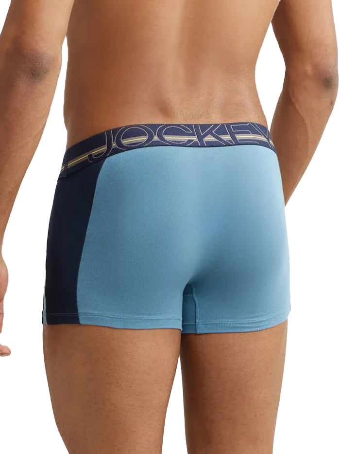 Men's Super Combed Cotton Elastane Stretch Solid Aegean Blue Trunk