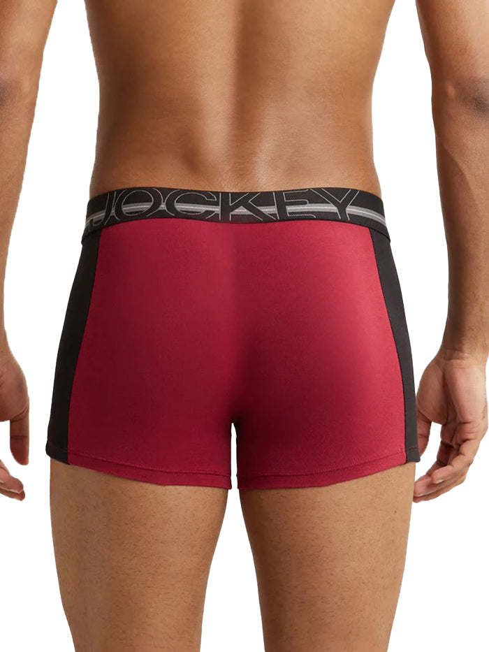 Men's Super Combed Cotton Elastane Stretch Solid Red Pepper Trunk