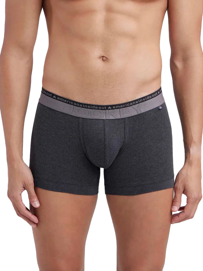 Men's Assorted Super Combed Cotton Elastane Stretch Solid Trunk with Ultrasoft Waistband