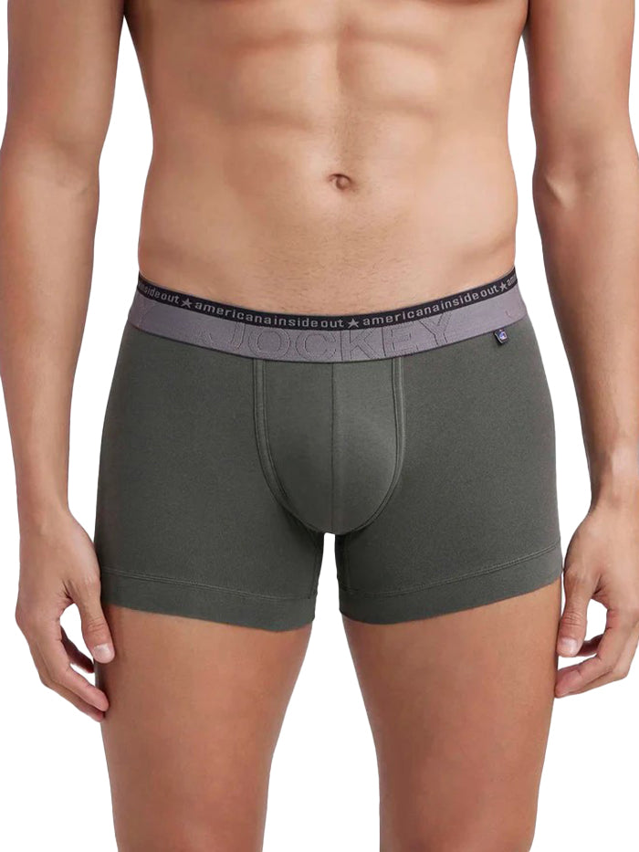 Men&#39;s Assorted Super Combed Cotton Elastane Stretch Solid Trunk with Ultrasoft Waistband
