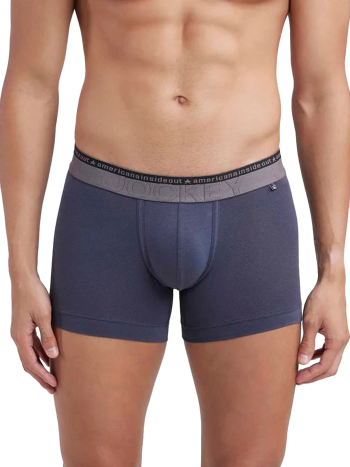 Men's Assorted Super Combed Cotton Elastane Stretch Solid Trunk with Ultrasoft Waistband