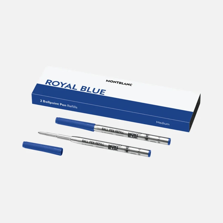 2 Ballpoint Pen Refills Medium Royal Blue