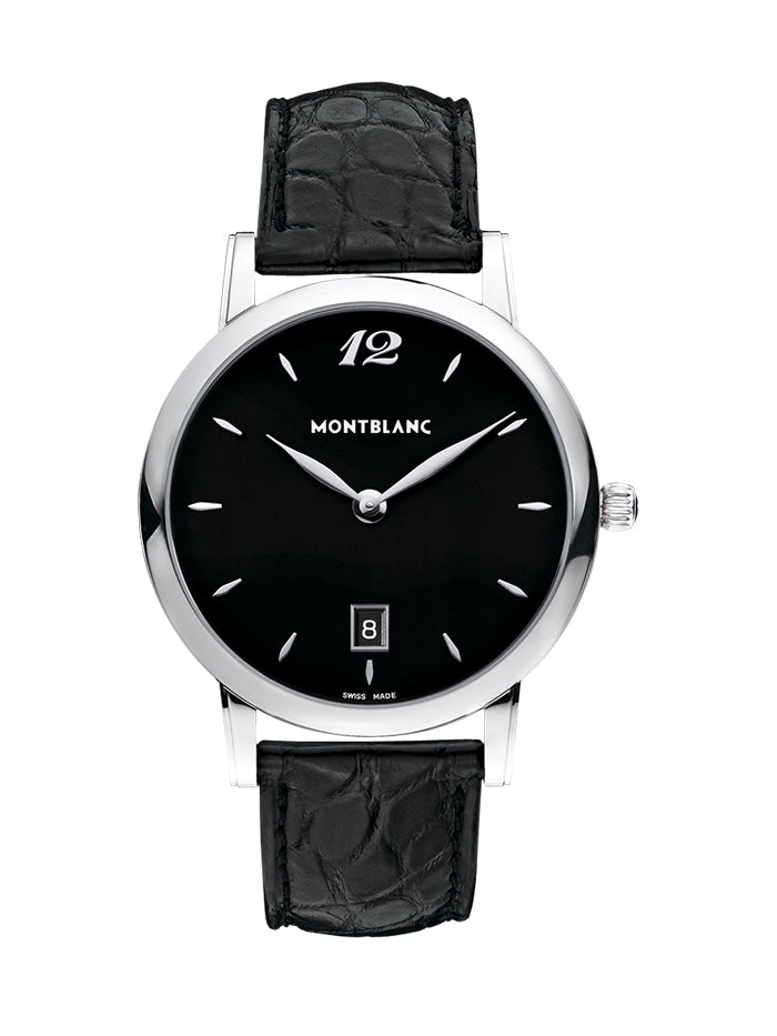 MONTBLANC WATCH STAR QUARTZ  BLACK DIAL