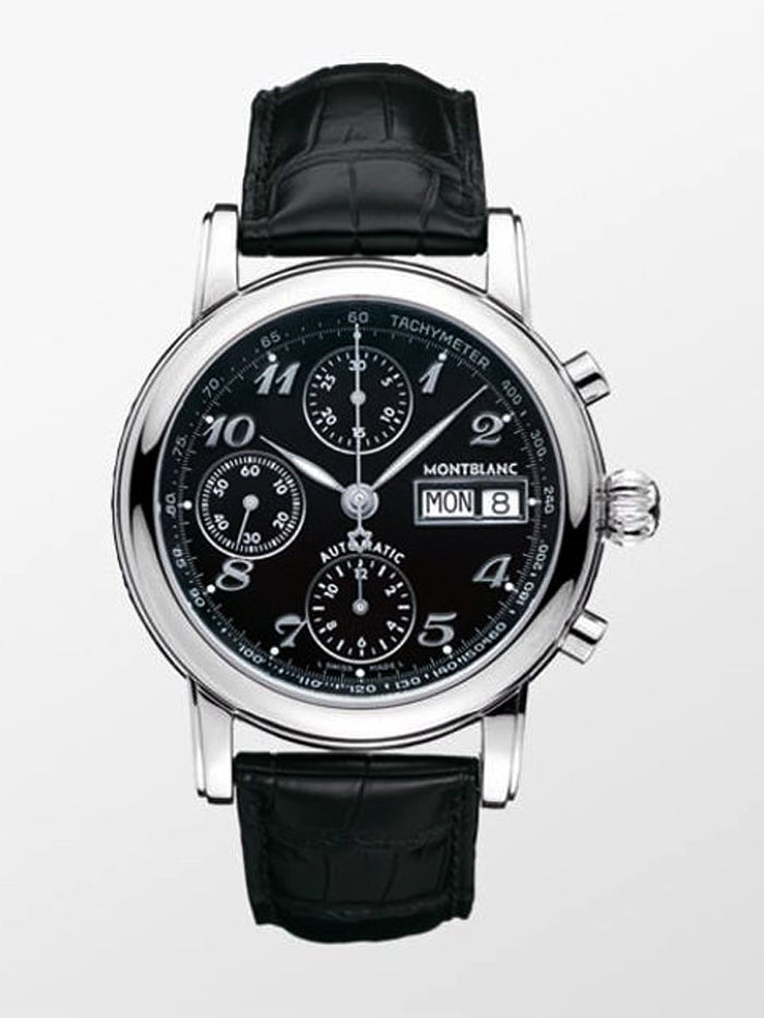 MONTBLANC WASTAR CHRONOGRAGH BLACK LEATHER