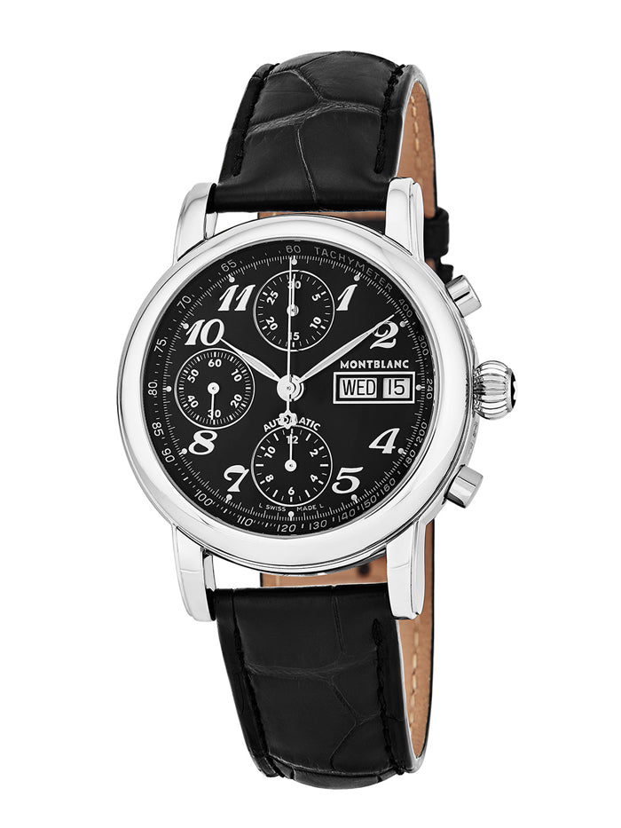MONTBLANC WASTAR CHRONOGRAGH BLACK LEATHER
