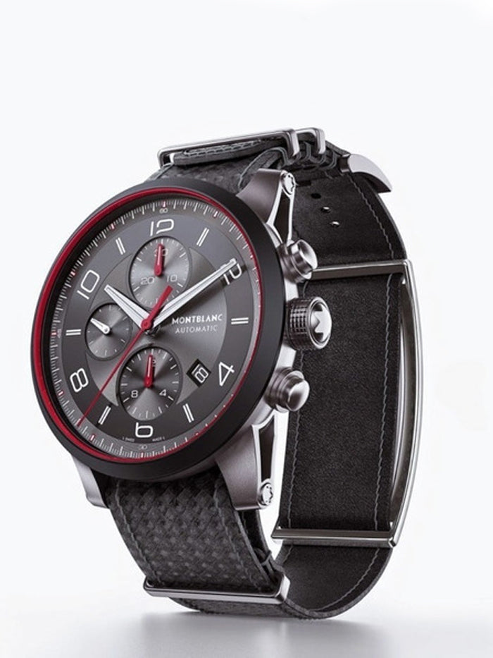 MONTBLANC TIMEWALKER URBAN SPEED CHRONOGRAGH MICRO BLASTED STAINLESS STEEL