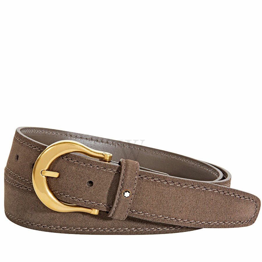 Montblanc Dark Brown Suede Belt