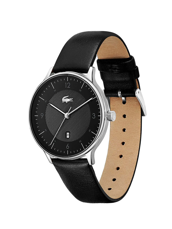 Lacoste Club Black Leather Men's Watch