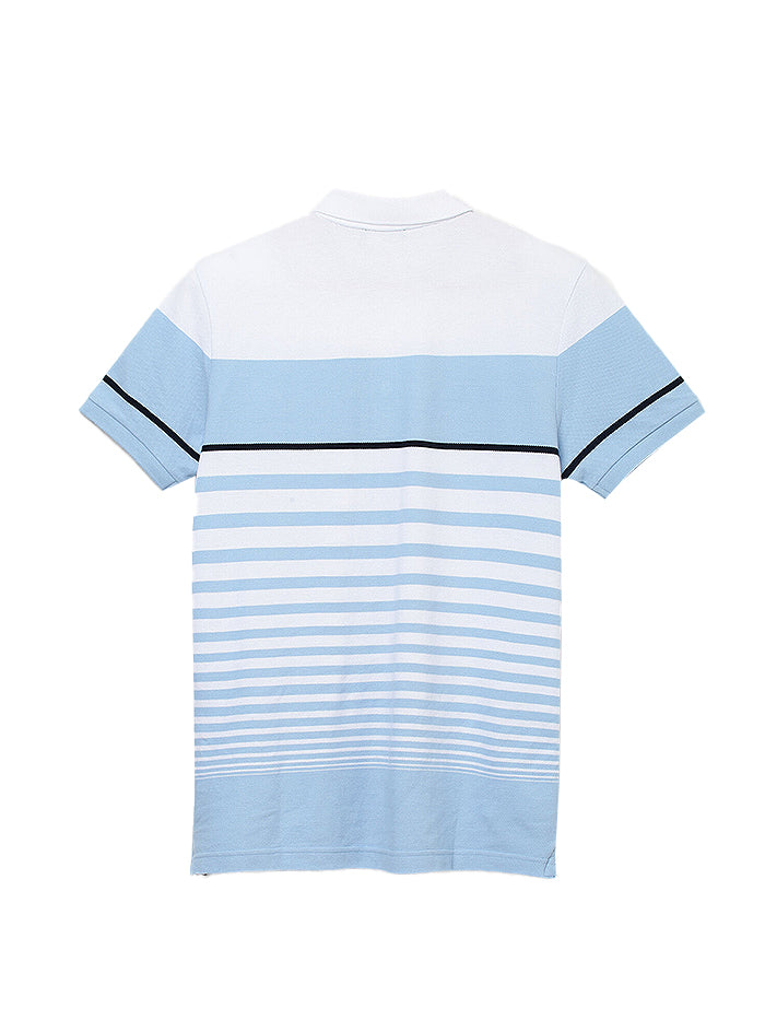 UNITED COLORS OF BENETTON MEN STRIPED POLO COLLAR T-SHIRT
