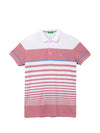 UNITED COLORS OF BENETTON MEN STRIPED POLO COLLAR T-SHIRT