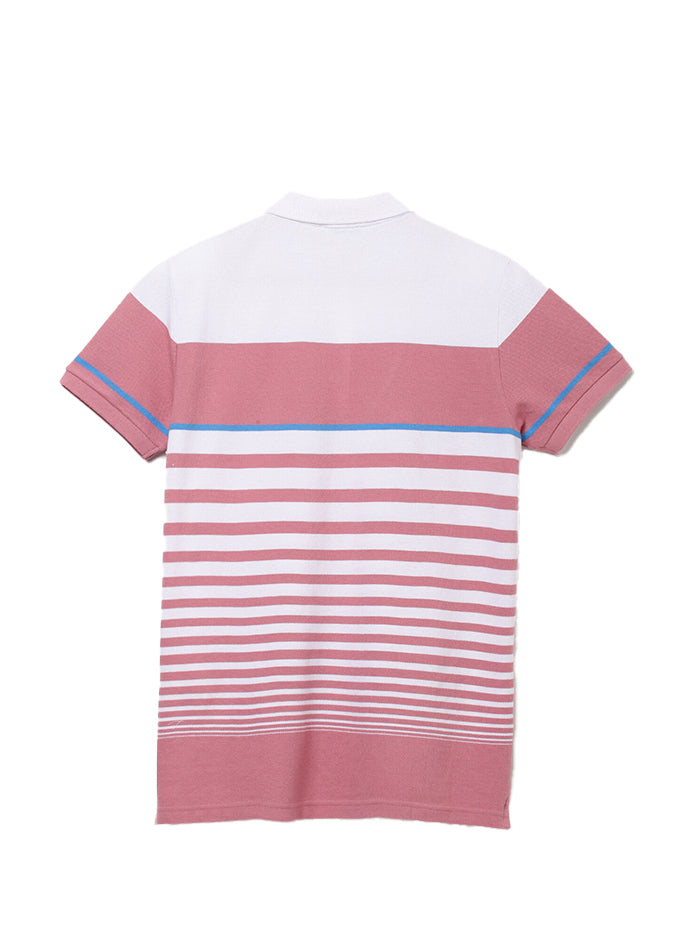 UNITED COLORS OF BENETTON MEN STRIPED POLO COLLAR T-SHIRT