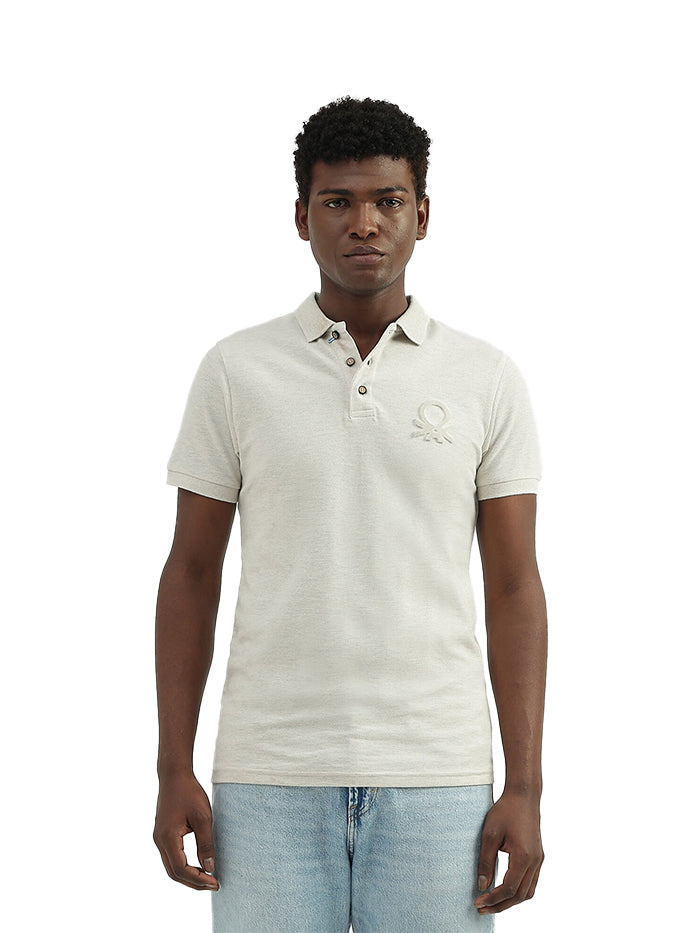 UNITED COLORS OF BENETTON COTTON SOLID POLO COLLAR MENS T-SHIRTS