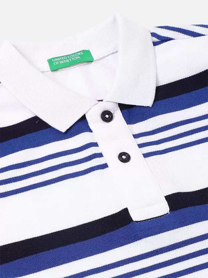 Boys Solid Pure Cotton White T Shirt