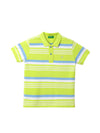 Baby Boys Striped Pure Cotton Green T Shirt