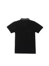 Boys Self Design Pure Cotton Black T Shirt