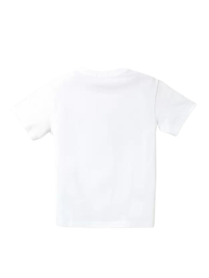 Boys Printed Pure Cotton White T Shirt