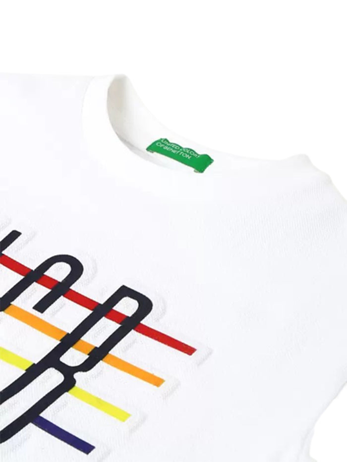 Boys Printed Pure Cotton White T Shirt